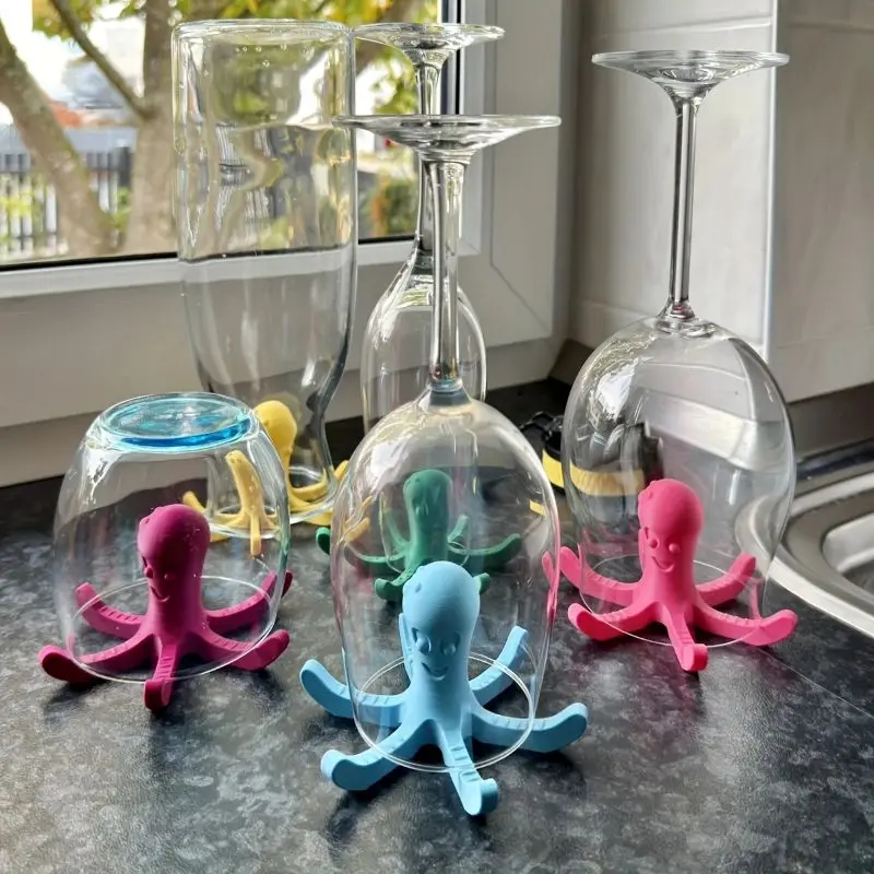 1PC Octopus-Shaped Water Bottle Drying Rack Standalone Enhanced Efficiency Compatible with Various Cups for Home And Office Use
