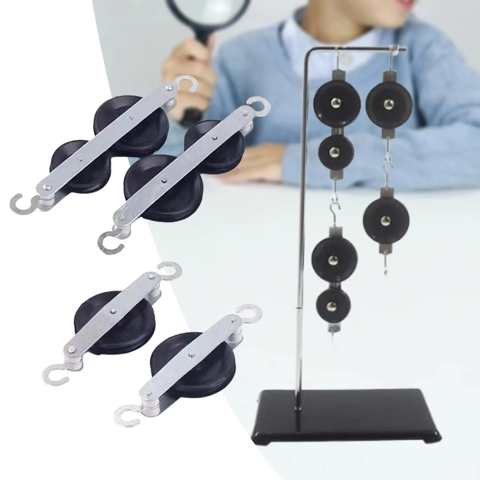 Pulley Block Set Physics Experiments Kits Education Tools Practical Lightweight Teaching Equipment for Students Teachers School