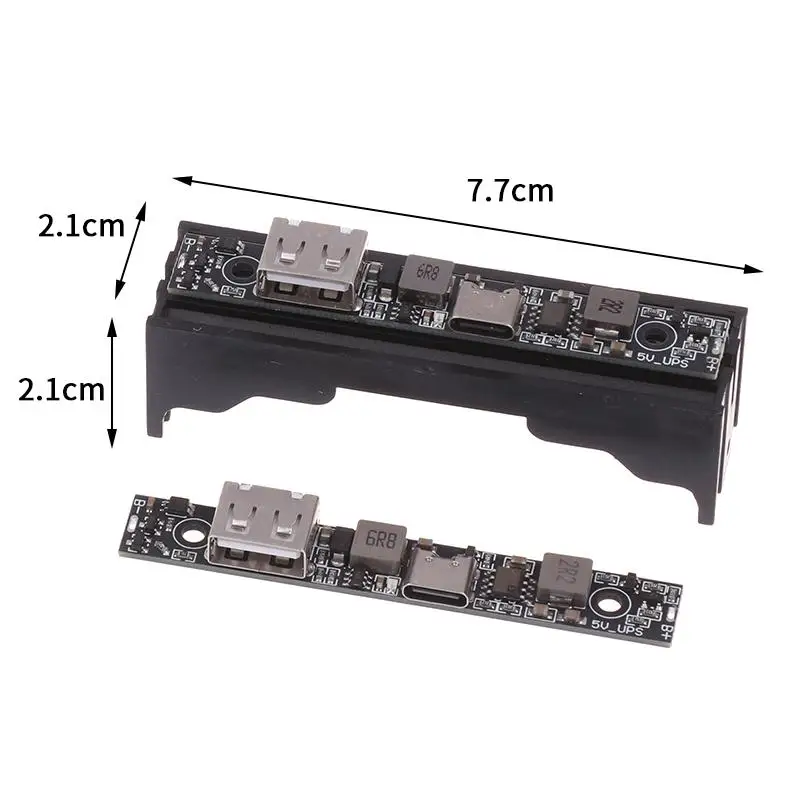 Carregador de bateria e módulo de reforço 5V 18650 – Placa UPS intensificadora DC-DC com carregamento + energia de backup para DIY, IoT, Raspberry Pi