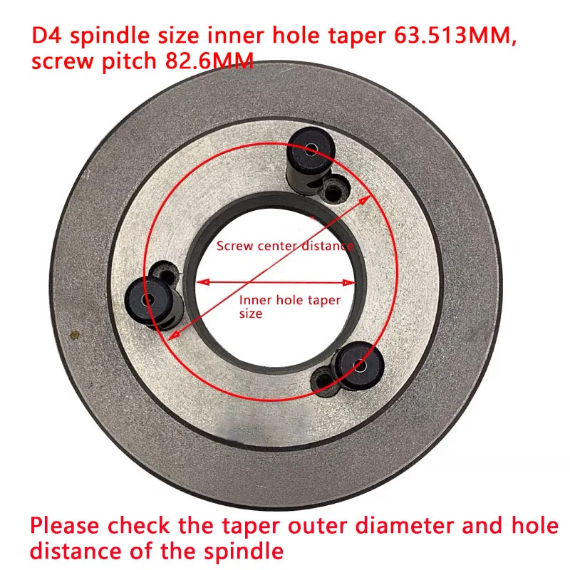 Lathe Spindle Flange Three-Jaw Chuck Connection Plate Transition Plate 160/D4 200/D4