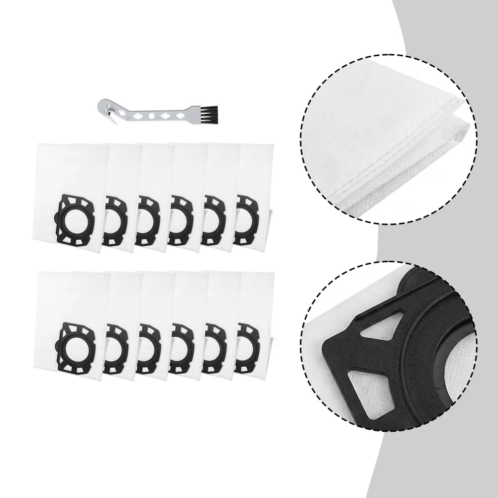12pcs Non-Woven Dust Bag For Karcher WD2 Plus WD3 SE4002 Vacuum Cleaner Parts Replacement Dust Collection Bag