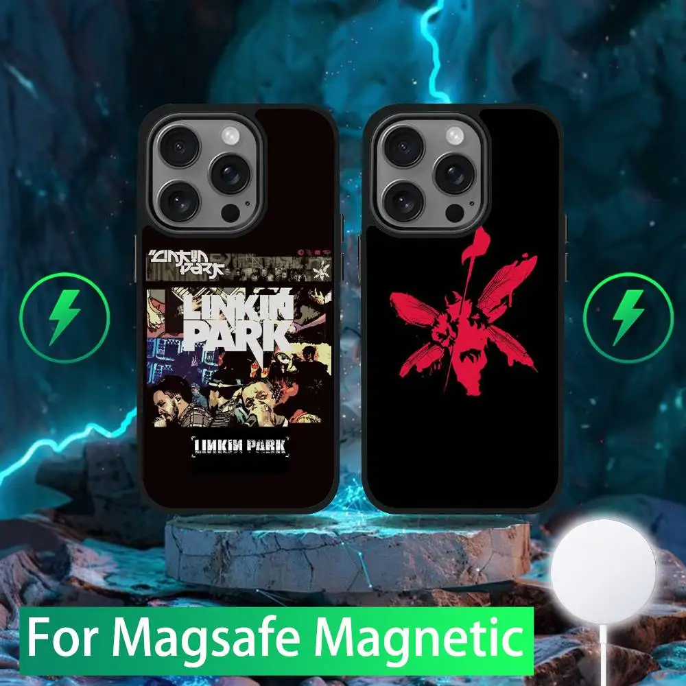 

Rock L-Linkin P-Park Band Phone Case For iPhone 16,15,14,13,12,11,Pro,Max,Plus,Mini,SE New Magsafe Magnetic Wireless Charging