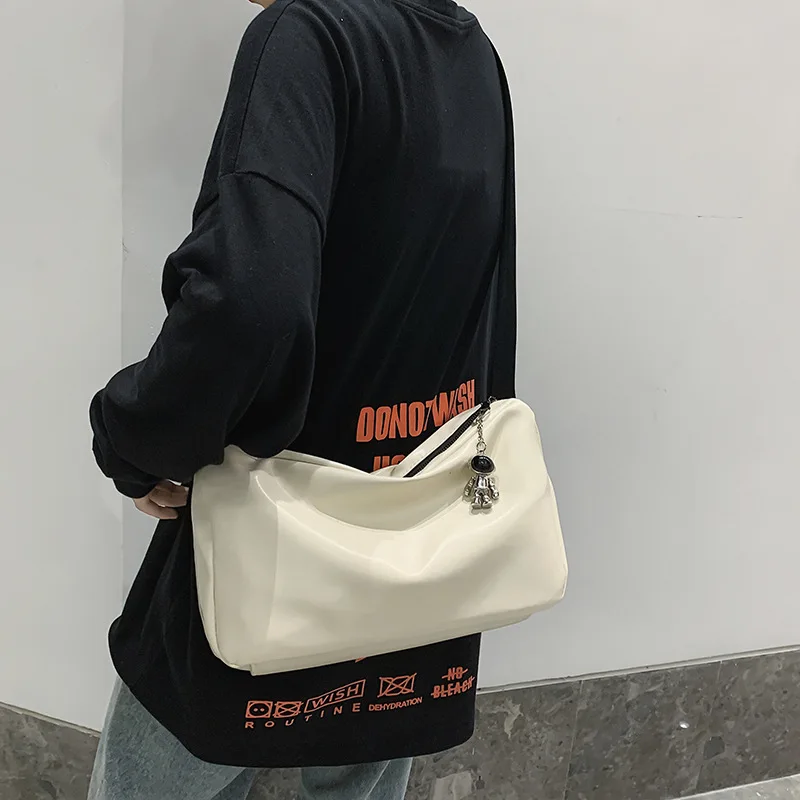 Crossbody Bag Men Leather Bags Fashion Trendy Sports Shoulder pack Soft Casual