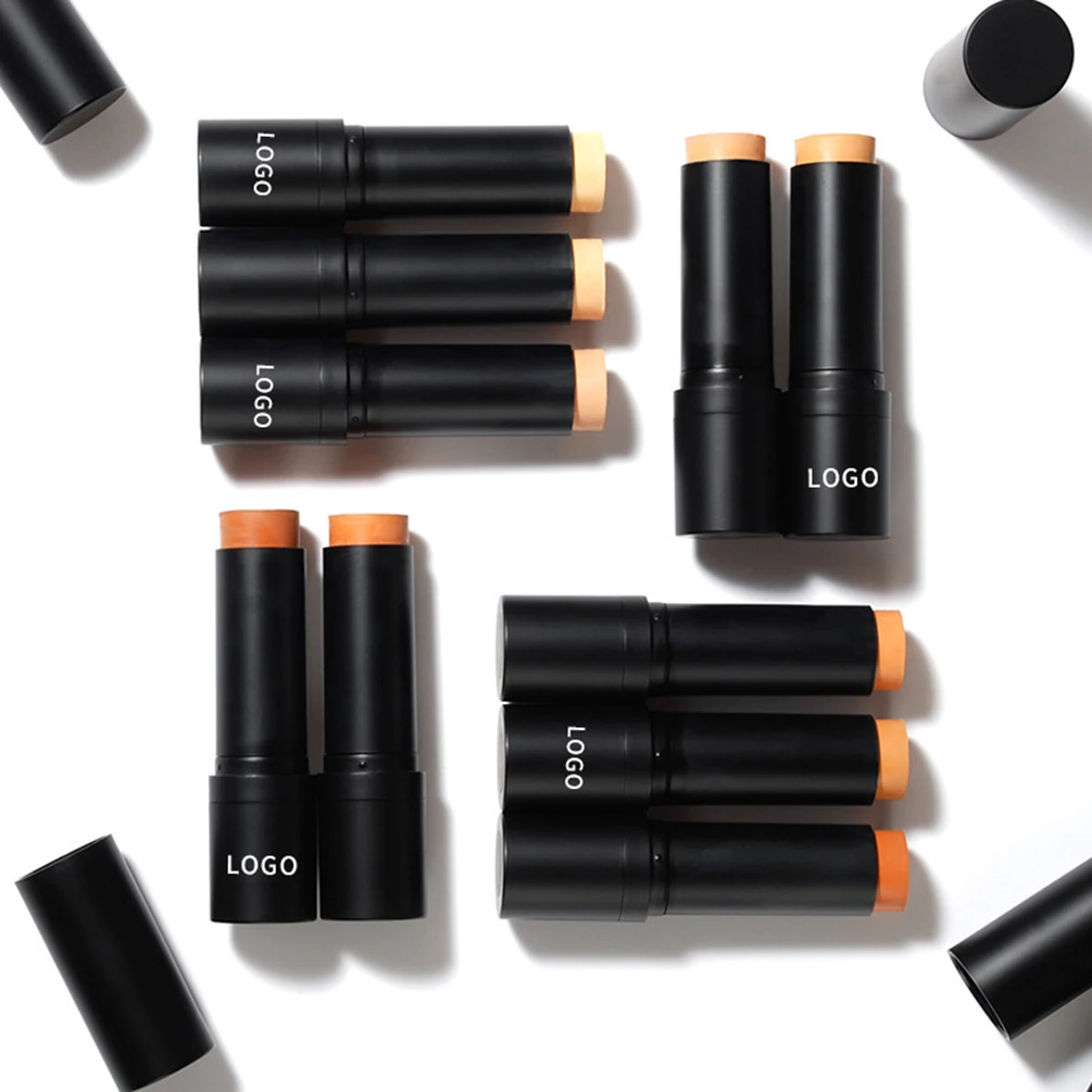 Private Label Contour Stick Custom Logo Dual-Ended Contouring Stick Black Package 8-color Waterproof Face Makeup Wholesale Vegan