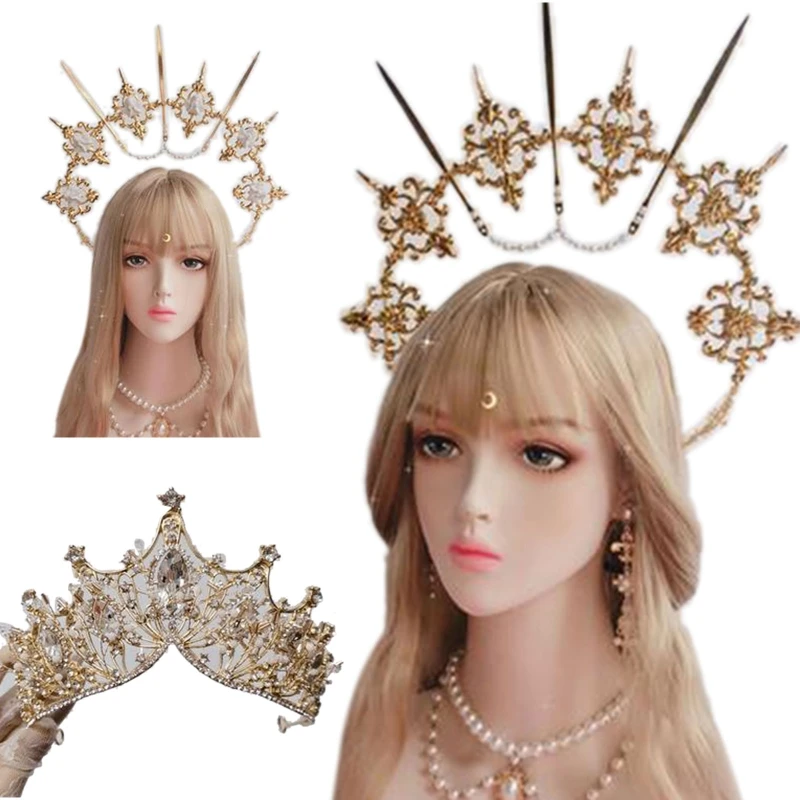 for Sun Metal Spiked Headband Bridal Accessories