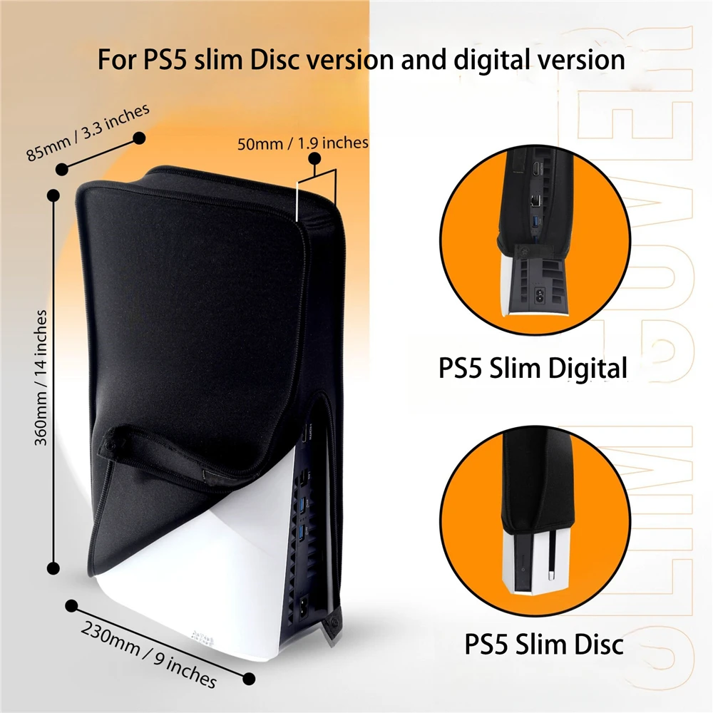 Dustproof Cover for PS5 Slim Digital/Disc Console Protect Diving Cloth for PS5 slim Dust Protection Shield Accessories