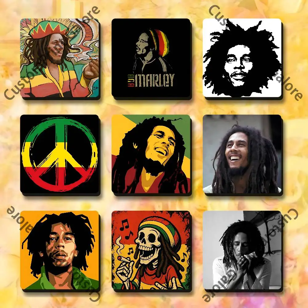 

B-Bob M-Marley Soft Magnetic Refrigerator Magnets 5.5,7.5cm Personalized for DIY Kitchen Office Decorative
