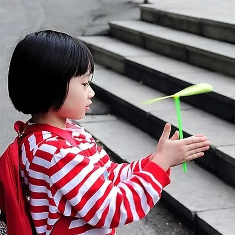 10/20pcs Novelty Plastic Bamboo Dragonfly Propeller Adult Outdoor Classic Toy Gift Rotating Flying Arrow Multicolor Random Color