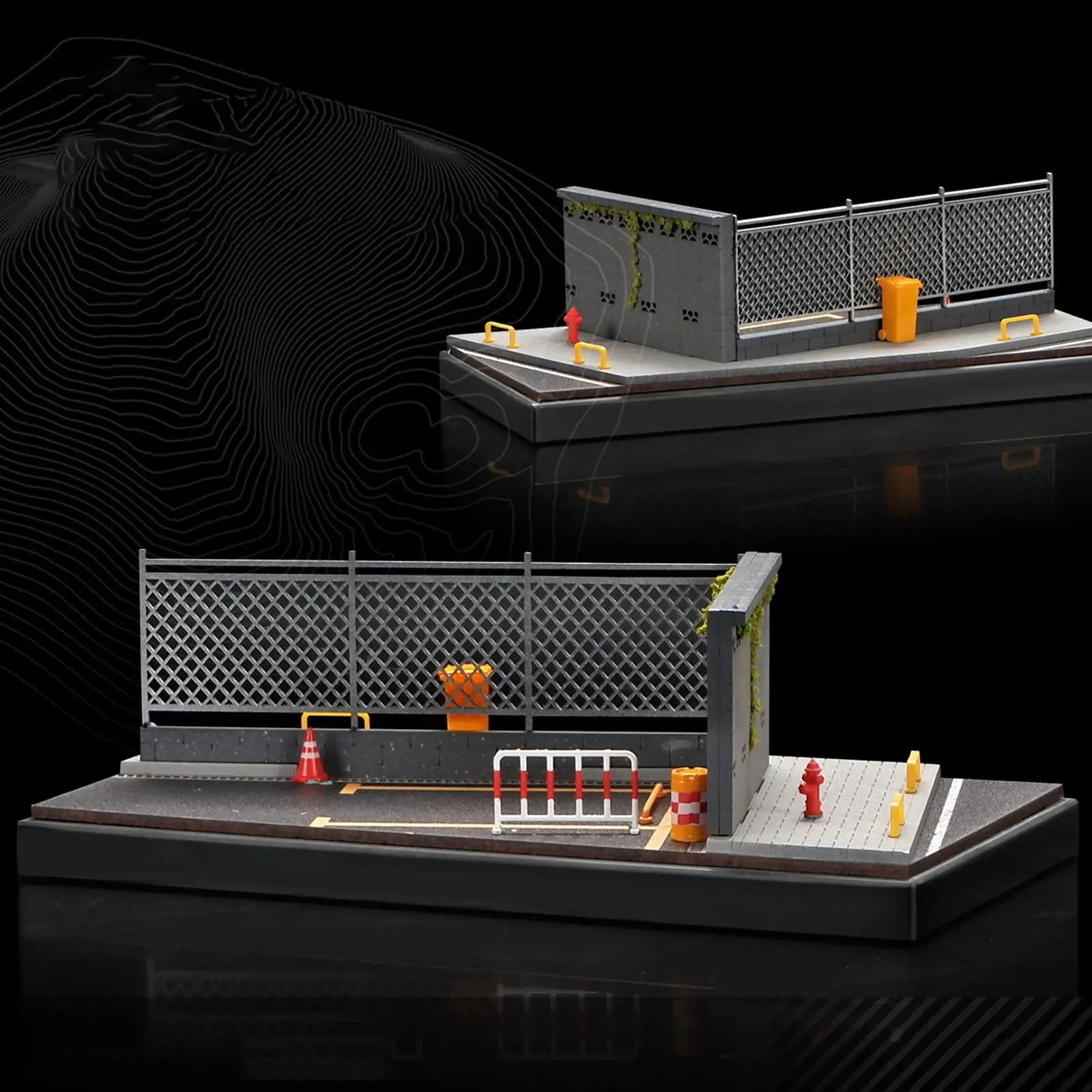 Acrylic Diecast Car Display Case Dustproof Garage Model Car Parking Lot Storage Box for 1 64 Miniature Cars Decor