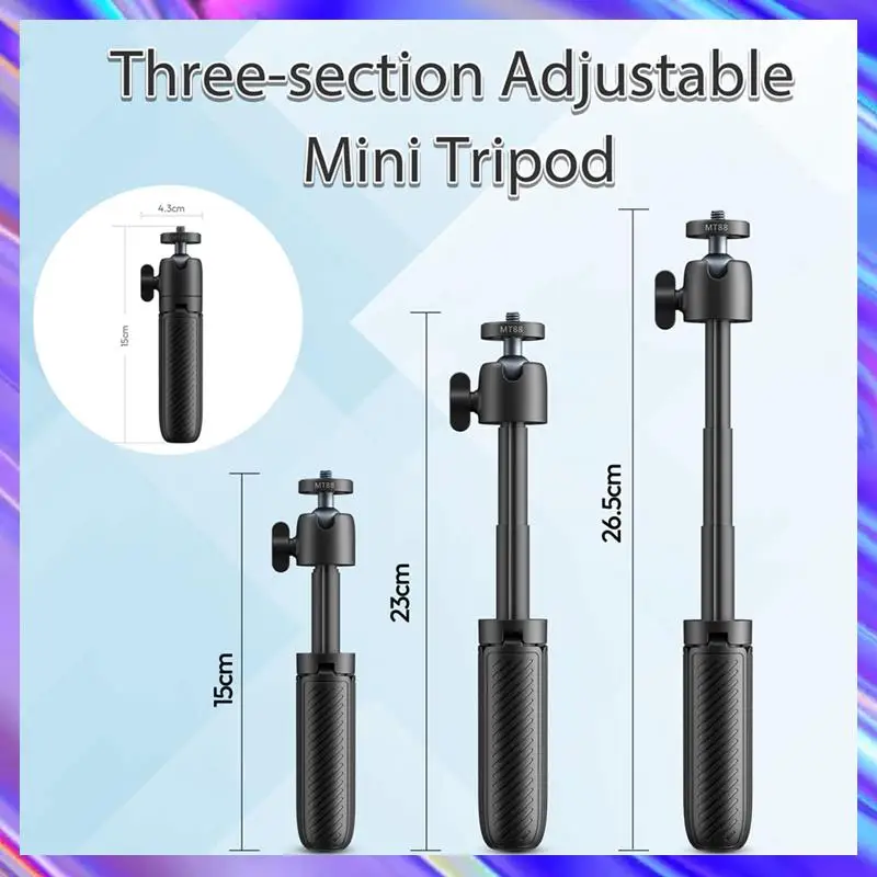 M09K MT88 Statief Voor Smartphone Camera Desktop Handbediende Selfie Stick Voor Uka Rugzak Clip