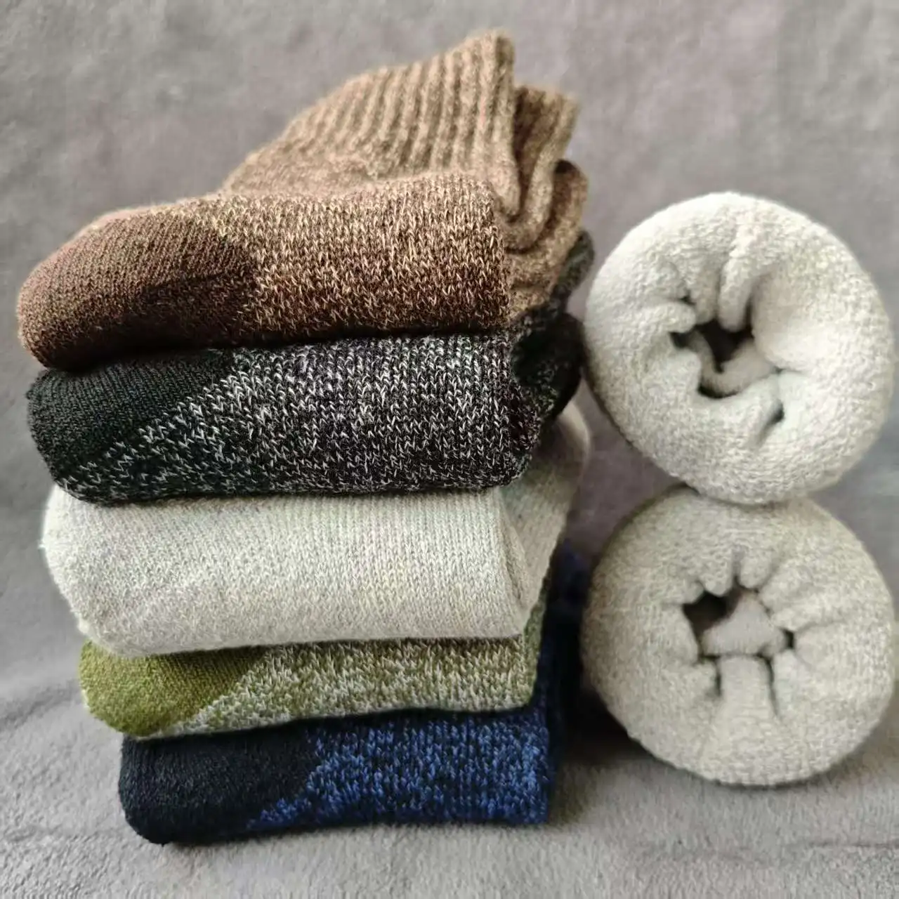 

1/5/10 пар мужских носков из мериносовой шерсти, супер толстые походные носки, термоноски для холодной погоды