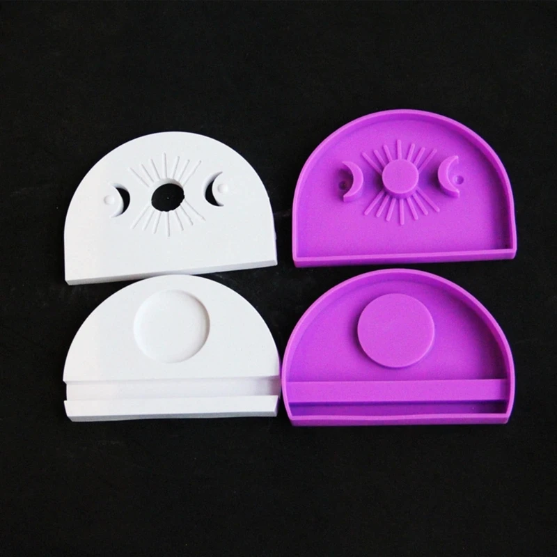 Holder Mold Sun Moon Candlestick Molds for Crafting Base Tealight Holder Silicone Mould DIY Craft Decors R3MC