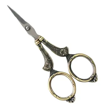 Mode Retro Geschnitzte Edelstahl Schere Handwerk Papier Cutter Werkzeug Hause Schneider Kreuz Stich Schere Schule Bürobedarf