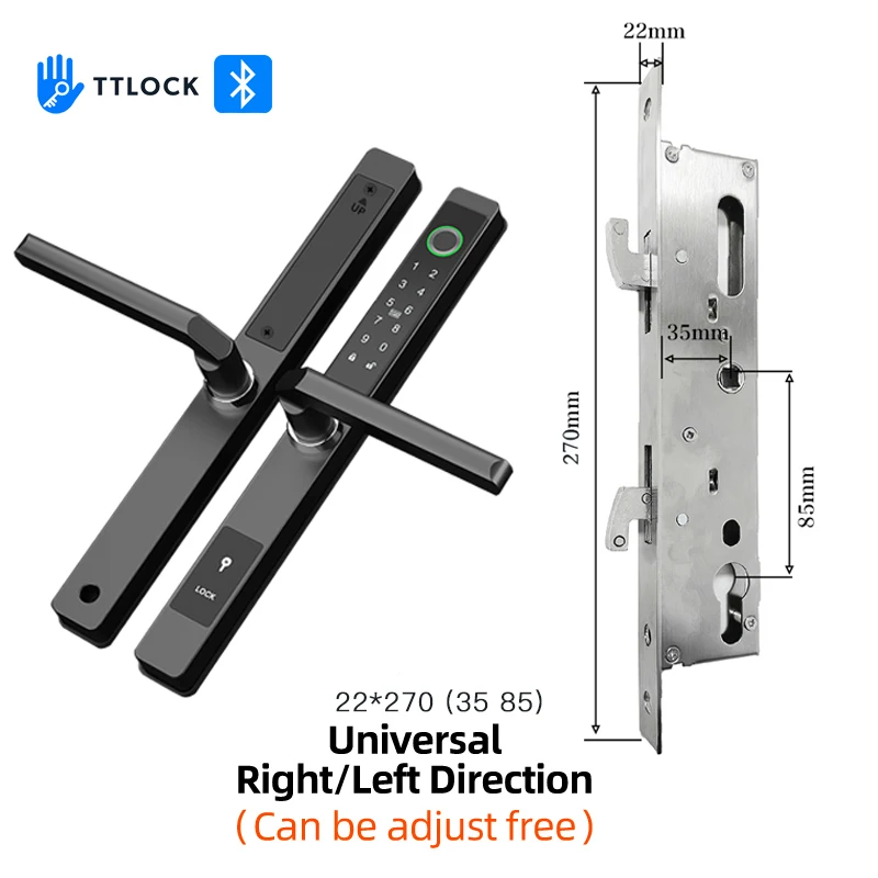 Waterdichte Ttlock Outdoor Poort Vingerafdruk Bluetooth App Rfid Code Sleutelloos Elektronisch Slim Deurslot Voor Glas Aluminium Glijdende