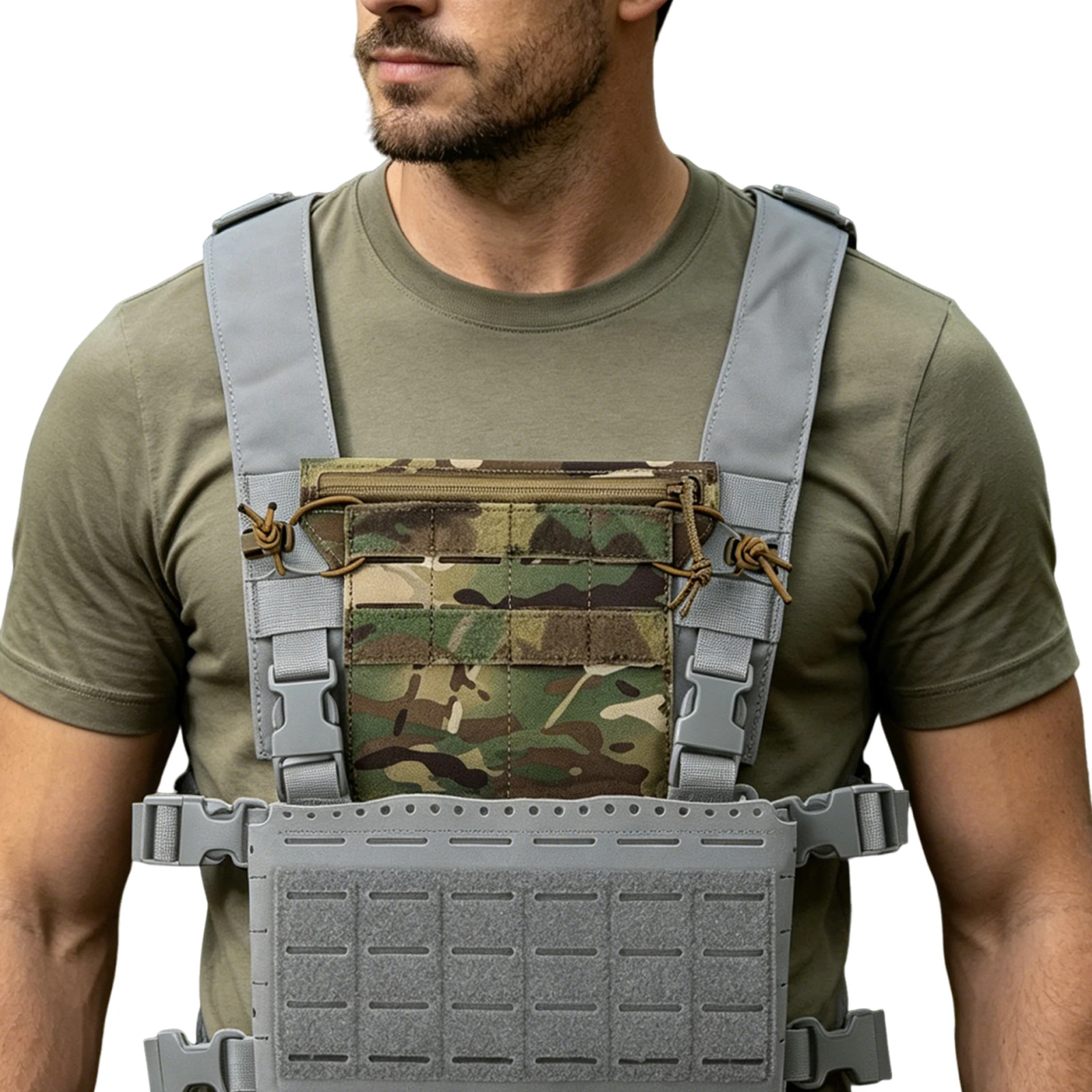 Adjustable Molle Chest Rigs Reusable Tactic Chest Armor Management Panel for Diary Card Battery Utility Storage Pouches
