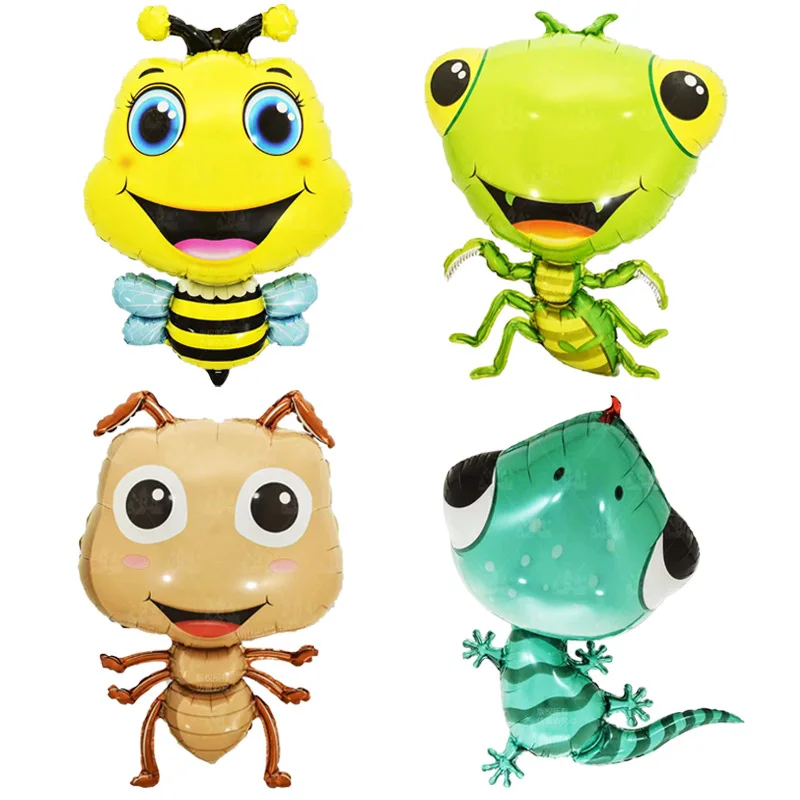 

New Cartoon Animal Balloon Spring Theme Party Alien Q Version Insect Aluminum Foil Balloon Children Spring Layout