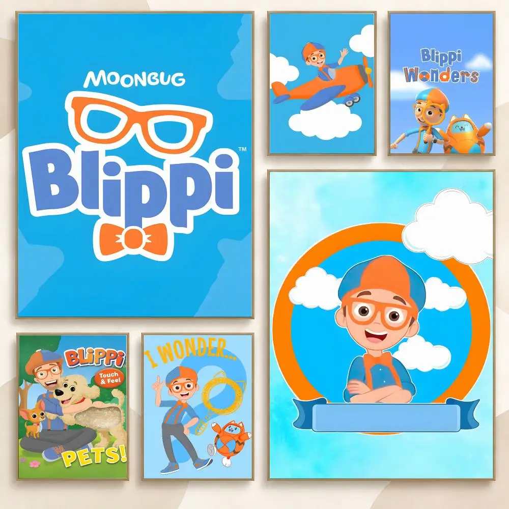 Blippi Wonders Colorful Kids Cartoon Adventure Series Poster Contemporary Wall Art Print for Bedroom & Living Room, Unframed