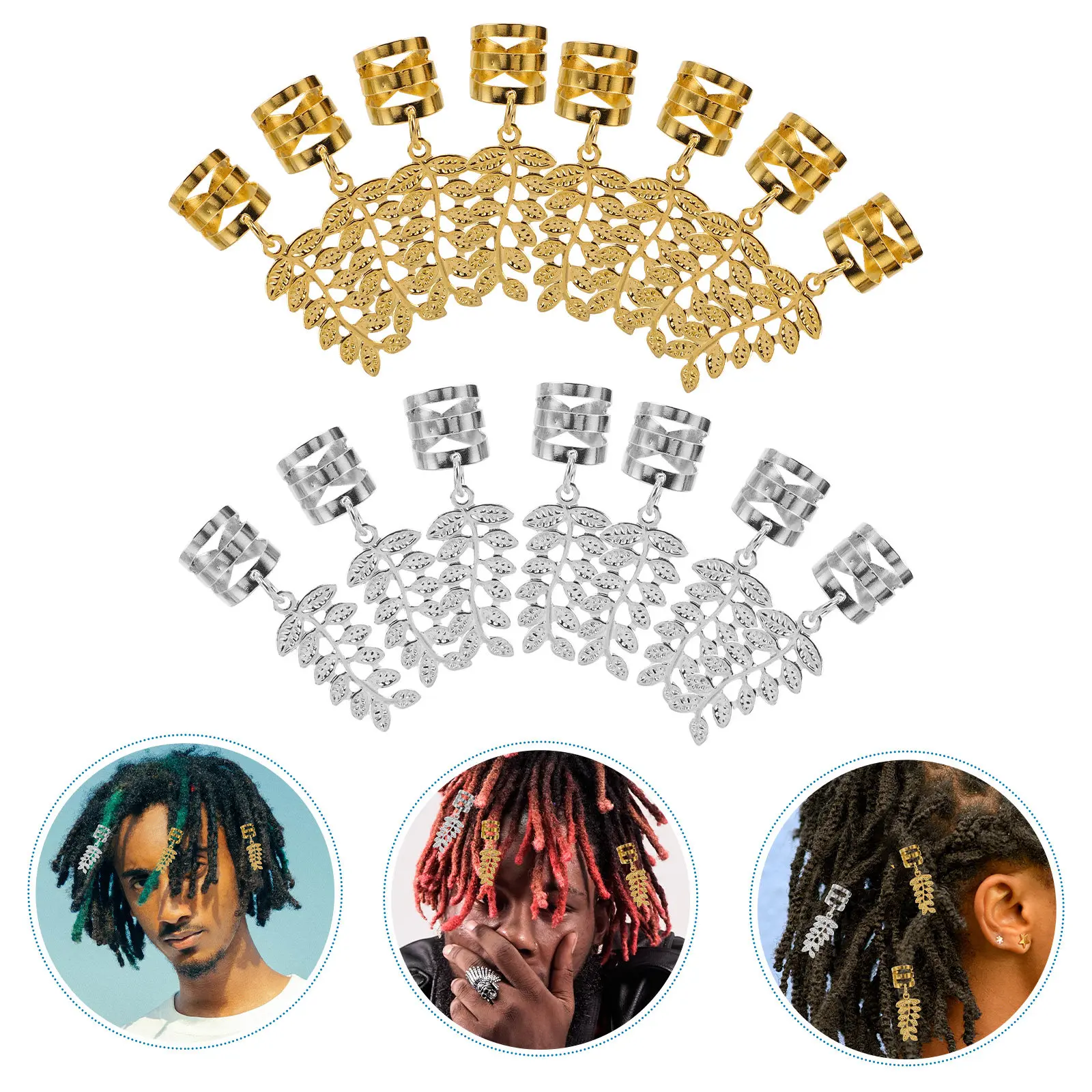 

40 шт. металлических заколок-листочков для волос, для кос и дредов, стильные аксессуары для волос, для повседневного и праздничного ношения, украшения в виде листьев