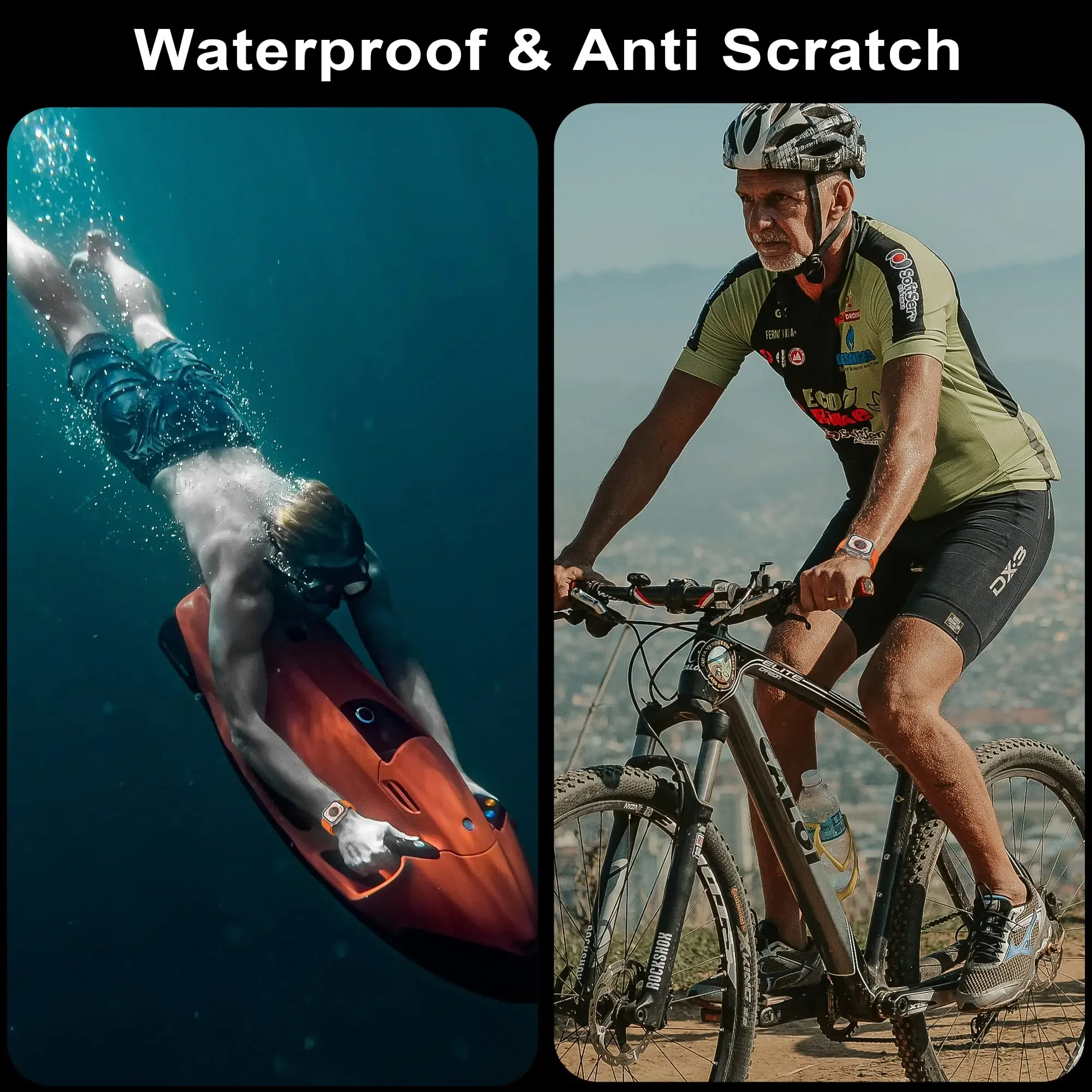 Vidrio templado para Apple Watch Ultra 2, Protector de pantalla de 49mm, antiarañazos, película completa HD, parachoques de Metal, accesorios para iWatch Ultra 49mm