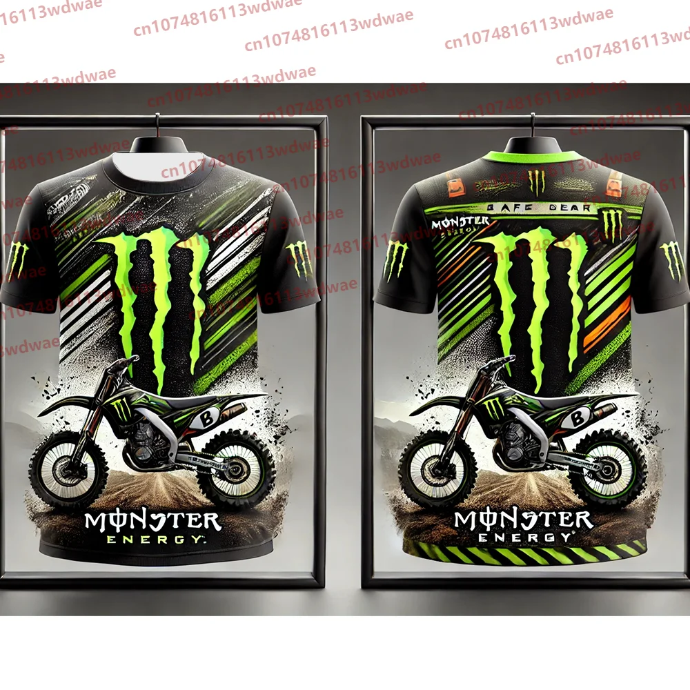 Camiseta Monster Energy para hombre, talla Unisex, camiseta de manga corta para mujer, camiseta para entusiastas de motocicletas todoterreno, camiseta oficial Monster