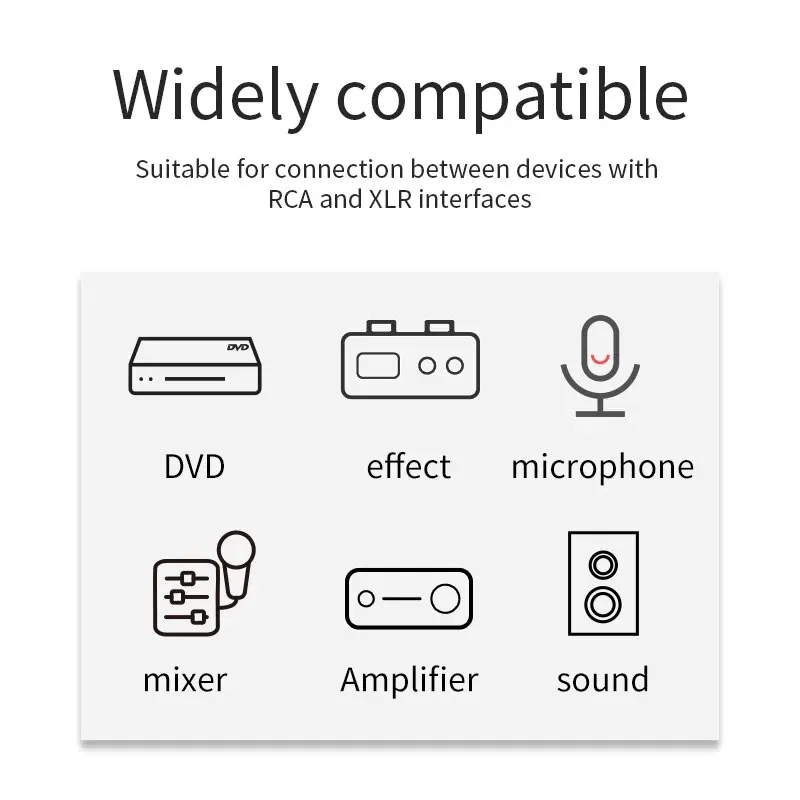 YYAUDIO HIFI 2RCA to 2XLR Audio Cable 6N OFC 3Pin XLR Female to RCA Male Cable For Speaker Amplifier Mixer Patch Cable