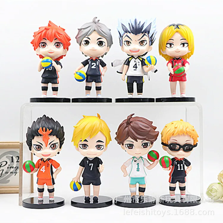 

8PCS Haikyuu Action Figures Volleyball Player High School Students Hinata Shoyo Sugawara Koushi Tobio Kageyama Gift Toy