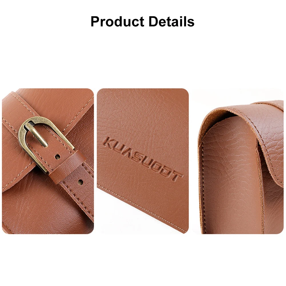 

Motorcycle Saddle Storage Bag Leather Bike Handlebar Tool Bag Large Capacity Bicycle Front Fork Tail Tool Bag Bike Accessories