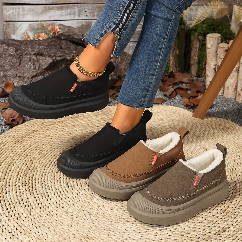 2025 Winter New Women Boots Outdoor Casual Cotton Anti-slip Ankle Boots Comfortable Warm Designer Shoes Women Zapatos De Mujer