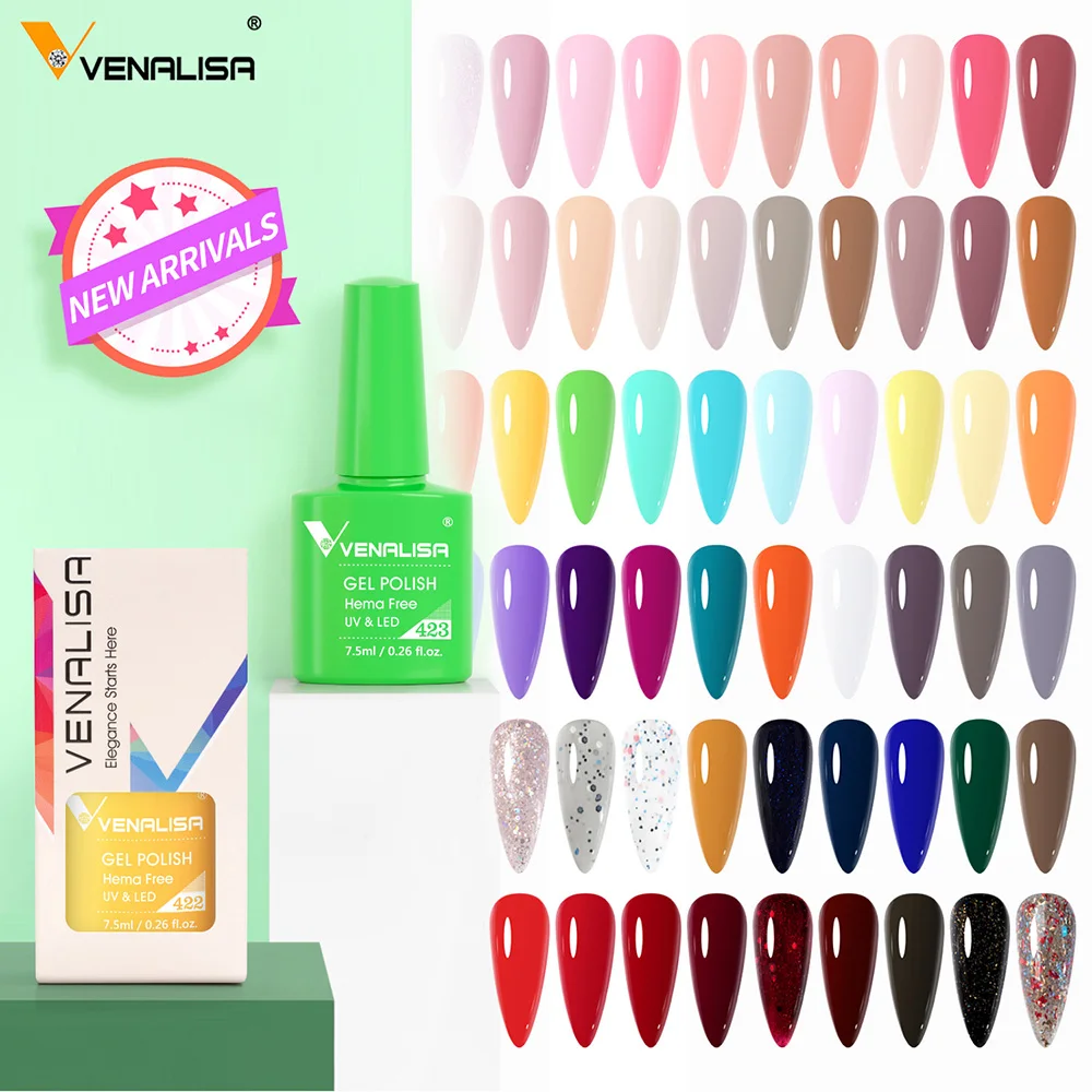 Venalisa VIP4 Nail Gel Polish 7.5ml HEMA FREE Soak Off UV LED Gel Varnish Full Coverage Super Texture Gorgeous Nail Manicure