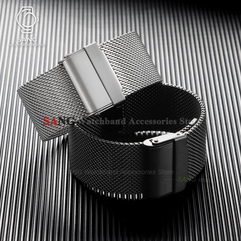 18mm 20mm 22mm 12mm 14mm 16mm 17mm 19mm 21mm 24mm Schnellverschluss-Uhrenarmband 0,6mm Milanaise-Mesh-Stahl-Uhrenband Business-Armband – Detail 11