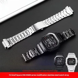 Modified men watch chain For G-shock Heart Rate Dw-h5600 Watchband Dw h5600 Solid Stainless Steel Strap Folding buckle Bracelet