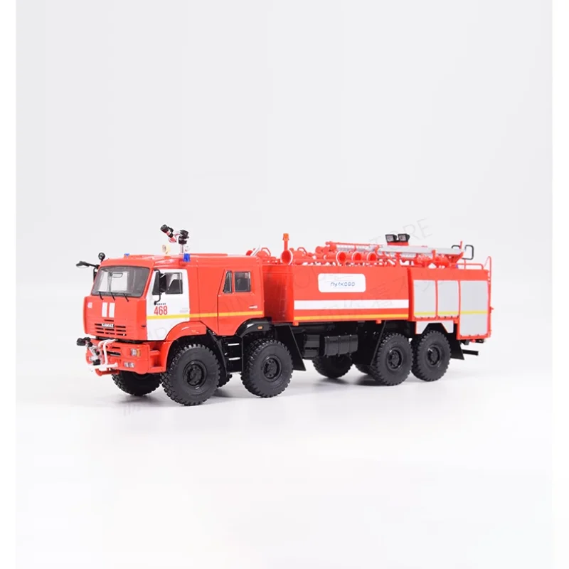 Diecast 1/43 Scale Russian Fire Truck AA-13/60 KAMAZ-6560 Alloy Car Model Collectible Ornament Boys Gift