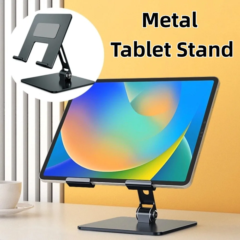 Durable Adjustable Tablet Stand Multi Angle Anti Slip Tablet Holder Metal Foldable Tablet Phone Bracket Desk Holder