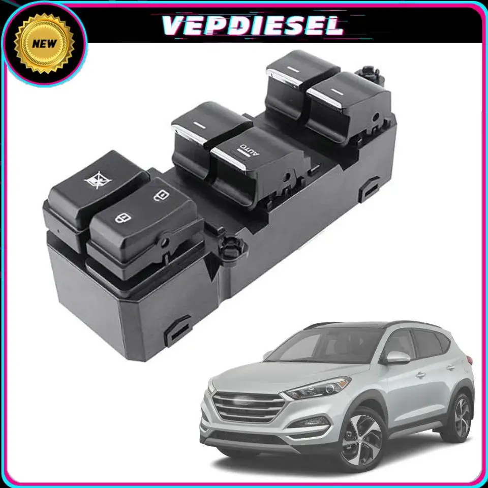 

New Car Driver Front Left Door Master Power Window Switch Parts For 2016-2018 Hyundai Tucson 93571-D3000 93570-D3000 93571-D3040