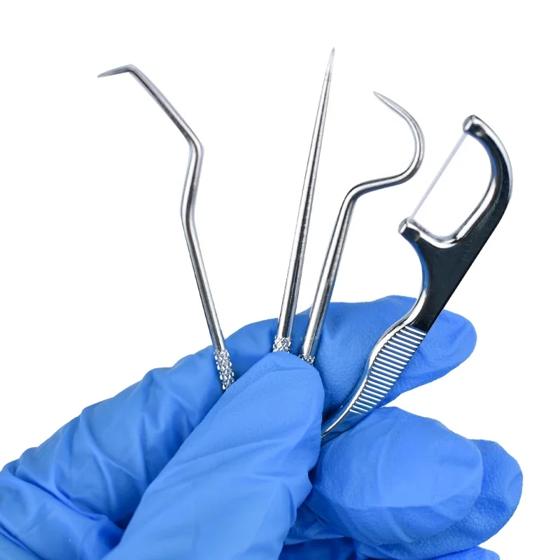 

Набор зубочисток Многоразовый инструмент для удаления зубного камня, используемый для чистки зубов и полости рта с трубкой для хранения