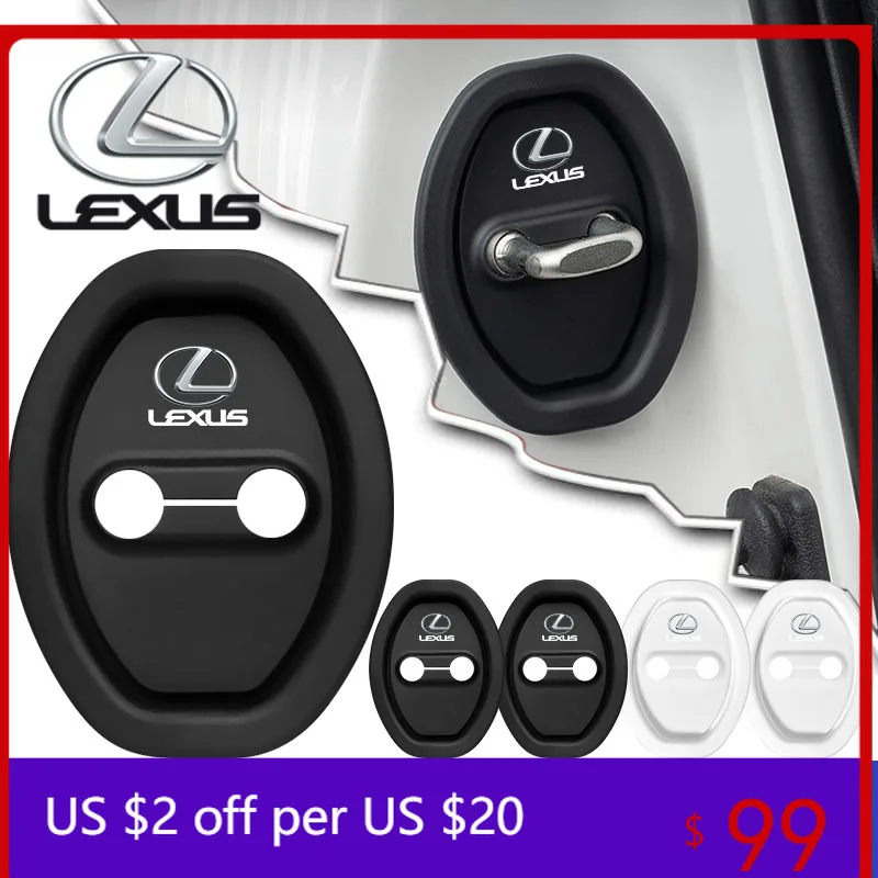 

Interior Mouldings 4pcs Car Door Lock Protect Cover Silica Gel Case For Lexus IS300H NX300H CT200H IS250 IS200 RX400H RX450H IS