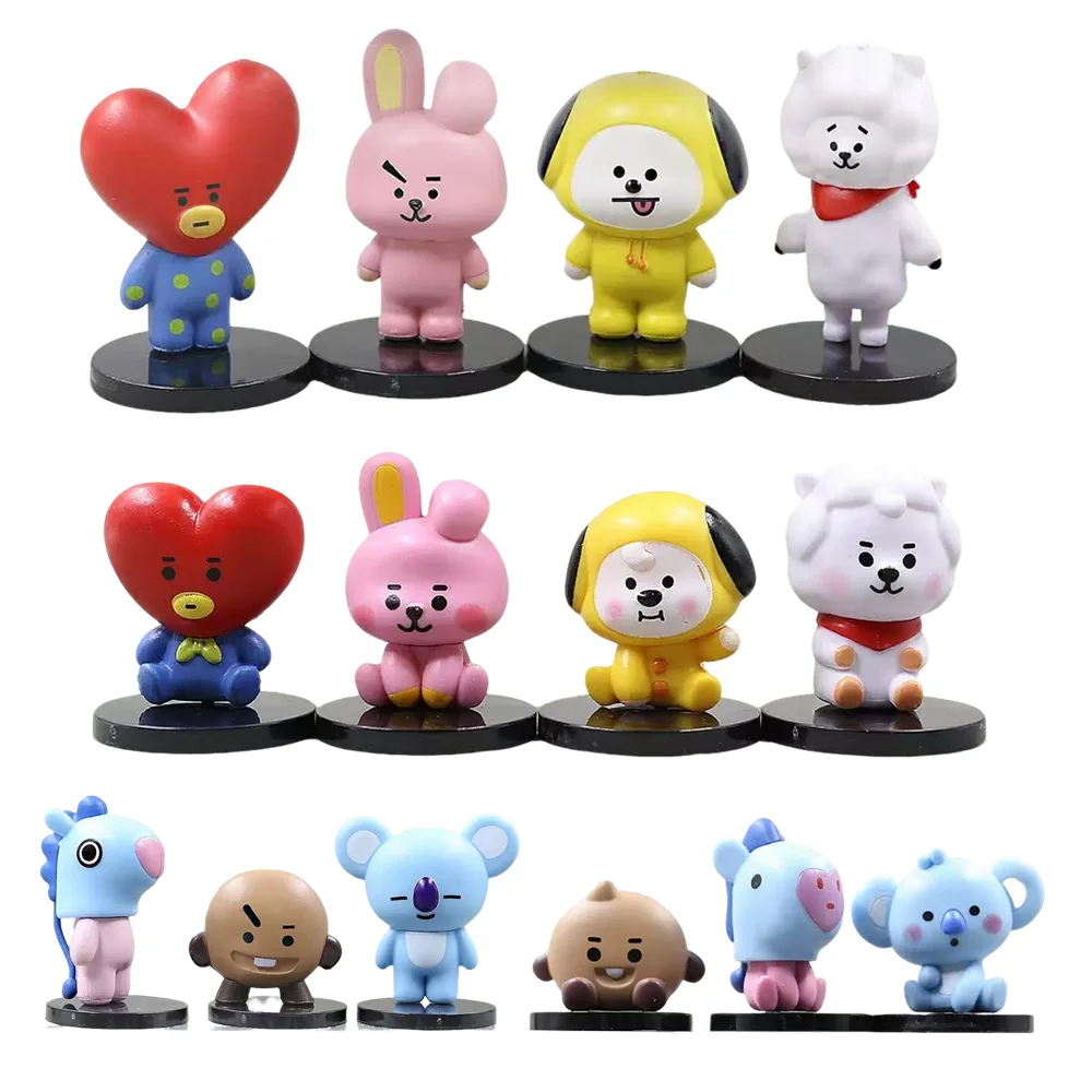 Heißer BT21 7 stücke figur korea pop kpop mini figur bts Bt21 koya Modell Kreative Desktop Zubehör Spielzeug kinder Geburtstag geschenk
