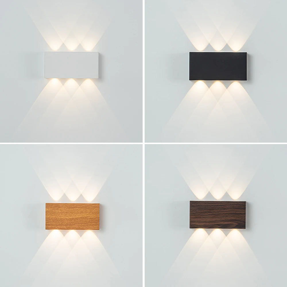 Imagem -04 - Moderno Interior e Exterior Led Wall Sconces Branco up Down Lamp Wall Mount Lights para Sala de Estar Corredor Decoração do Quarto