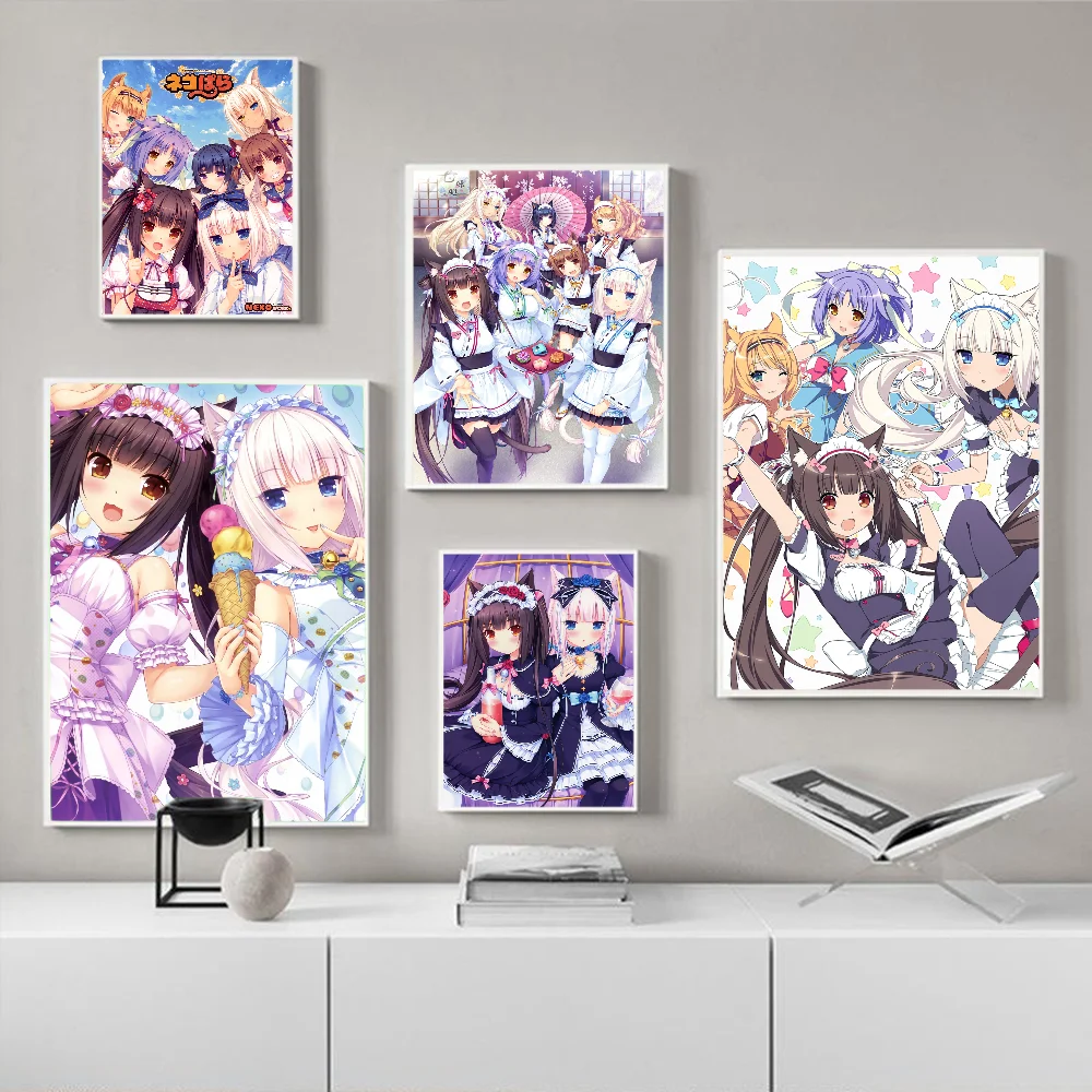 Nekopara Neko Para Chocola Vanilla Anime Good Quality Posters Waterproof Paper Sticker Coffee House Bar Posters Wall Stickers