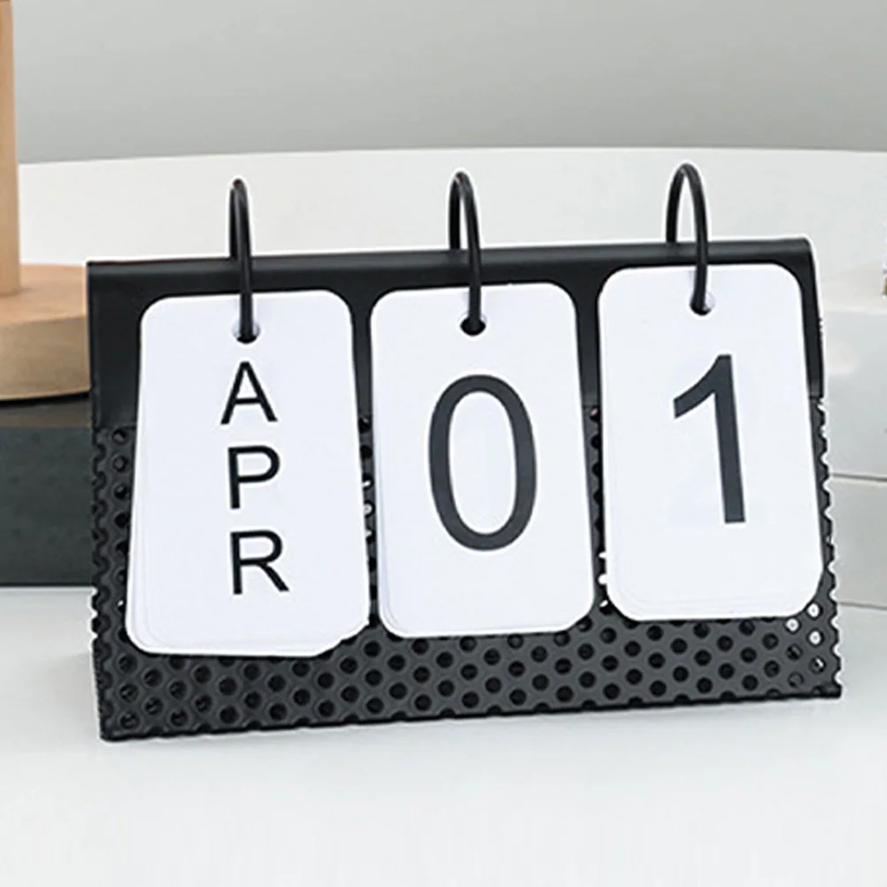 

1pcs Metal Desk Calendar Iron Frame Hard Firm Clear Color Time Schedule Organizer Dorm Planner Student Gift Home Office Decor