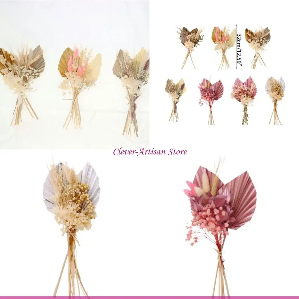 

E06B DIY Dried Flower Fan Flower Arrangement Multifunction Crafts Household for Beginner Starter DIY Crafts Practical