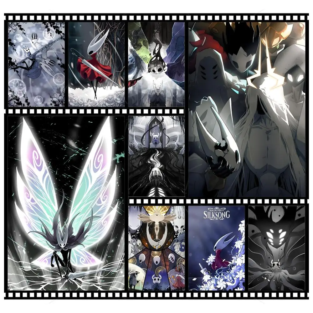 Game H-Hollow Knight Silksong Poster, Wandbild, HD, wasserfest, PP-Druck, für Schlafzimmer, Wohnzimmer, Büro, als Dekoration oder Geschenk.