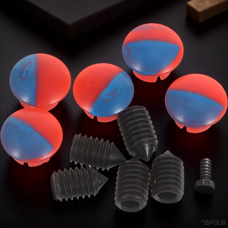 Zestaw naprawczy uchwytu prysznicowego 5 szt. ABS, pokrętło ciepłej i zimnej wody ze śrubą dociskową do uniwersalnej osłony kranu.