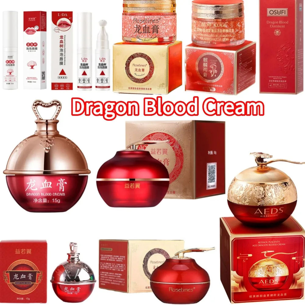 Dragon Blood Paste Face Refine Pores Fade Fine Lines Moisturizing Whitening Anti Aging Brighten Facial Skin Care Cream Lip Mask