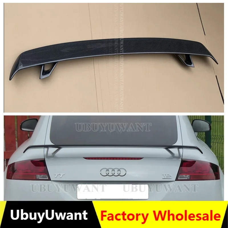 Carbon Fiber Rear Trunk Spoiler Lip Wing For Audi A5 A6 A7 S7 RS7 Sedan TT 2 Door Convertible 2008-2011 Rear Spoiler Black FRP