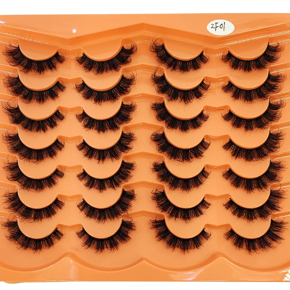 Novos 14 pares de maquiagem de cílios, cílios postiços de vison artificial 3D macios e fofos, cílios naturais