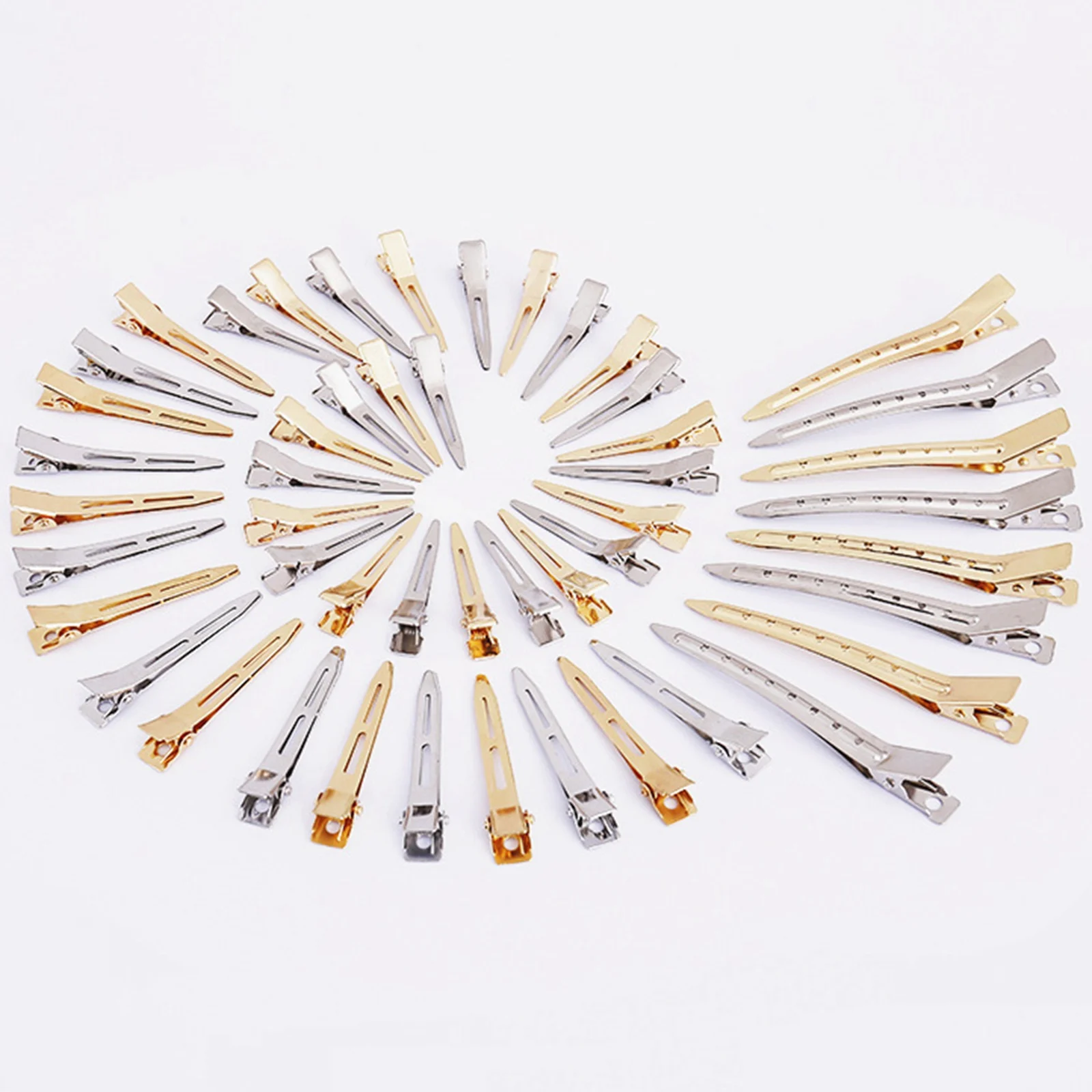 25PCS Metal Alligator Hair Clips Single Prong Smooth Design No Teeth Available in 45mm Sizes view 2