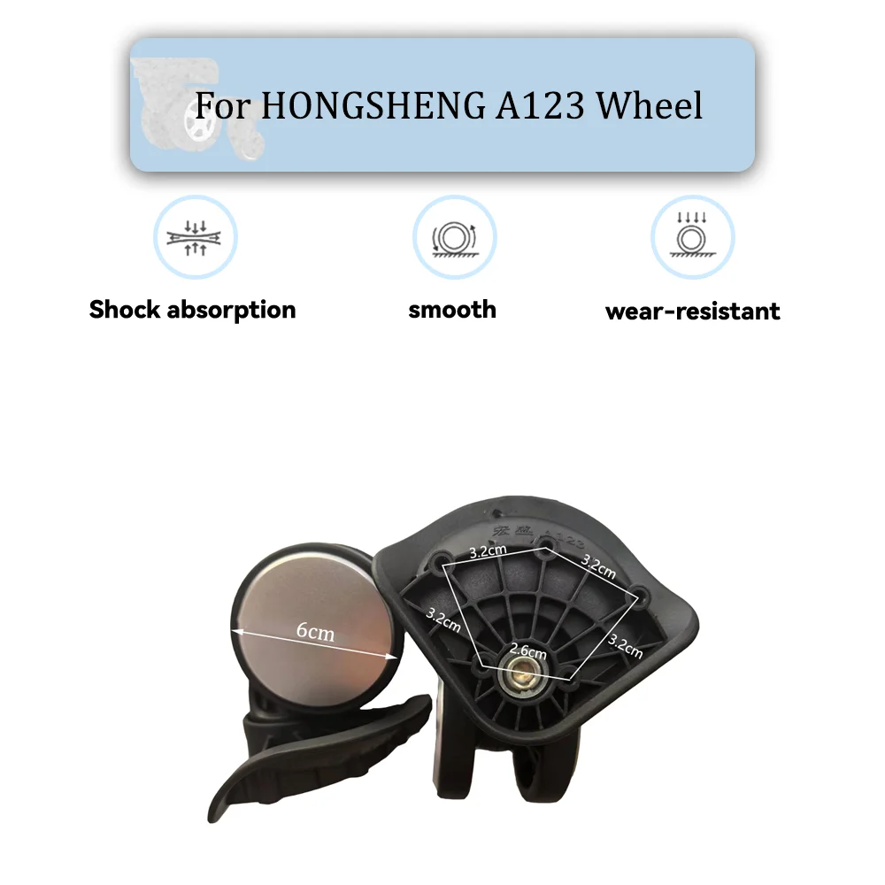 

For HONGSHENG A123 Universal Wheel Replacement Suitcase Silent Smooth Convenient Shock Absorbing Rotating Accessories Wheels