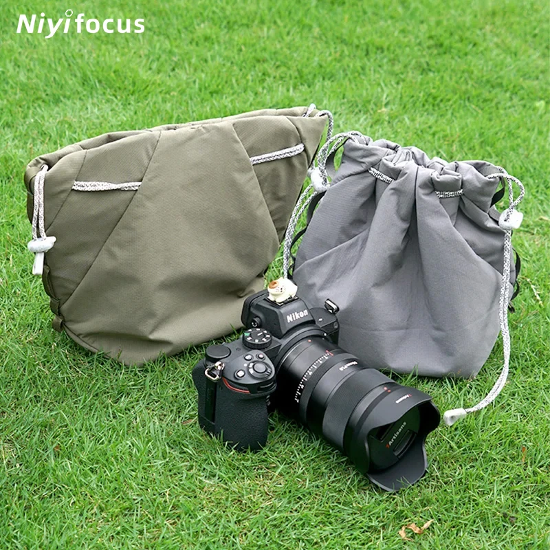 Camera Storage Bag Photography Bag Lens Pouch Handy Bag Protective Case Soft Big Capacity Universal Outdoor Seperate Area Manage