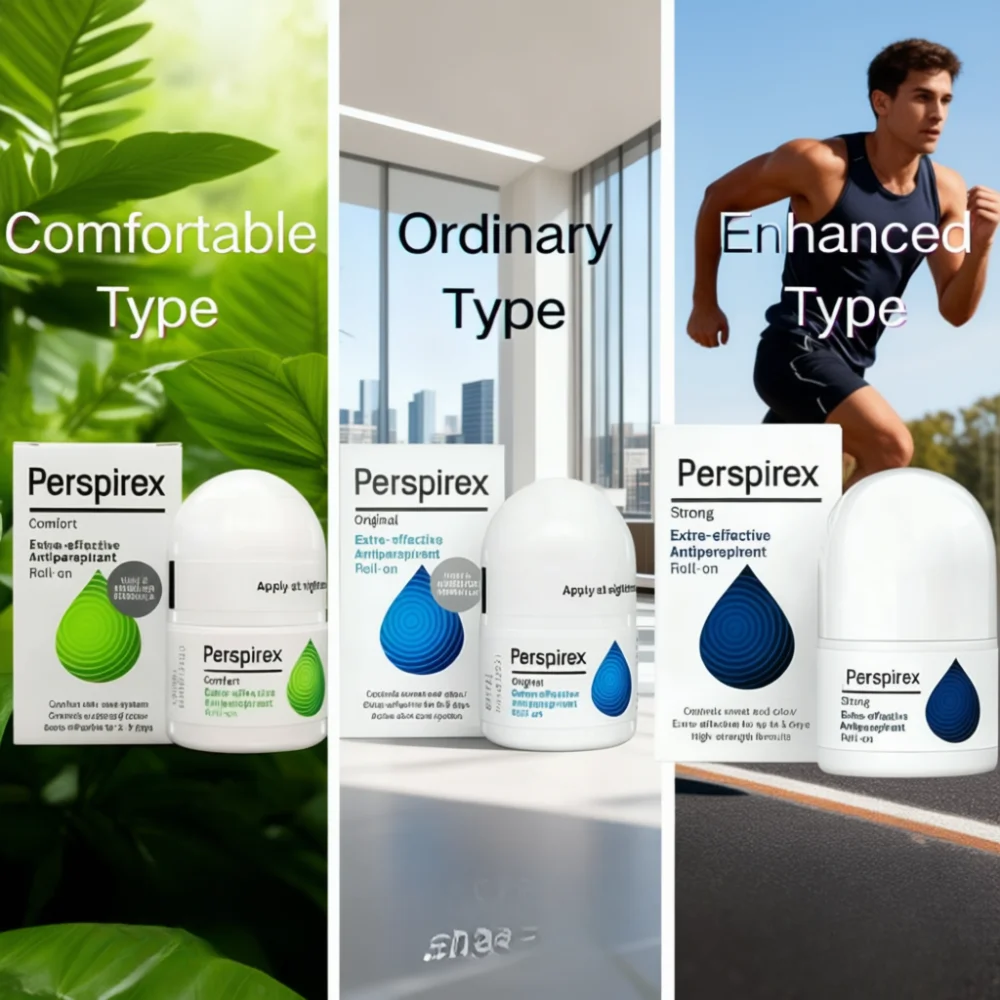 Perspirex – boule anti-transpirante sous les bras, rouleau sur bâton, élimine la sueur du corps, déodorant, Non irritant, confortable, rafraîchissant, soins du corps